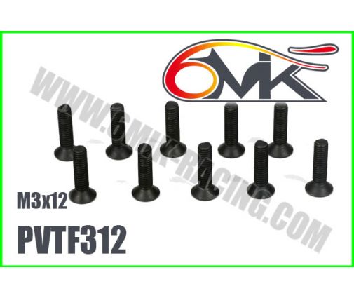 Vis Acier Tête Fraisée M3x12 (x10)