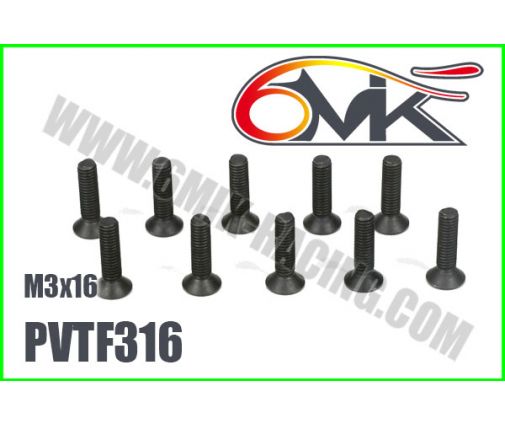 Vis Acier Tête Fraisée M3x16 (x10)