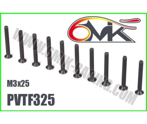 Vis Acier Tête Fraisée M3x25 (x10)