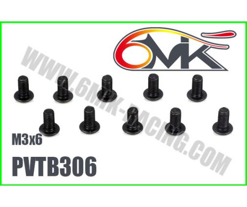 Vis Acier Tête Bombée M3x6 (x10)