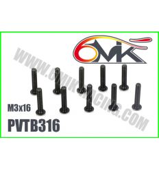Vis Acier Tête Bombée M3x16 (x10)