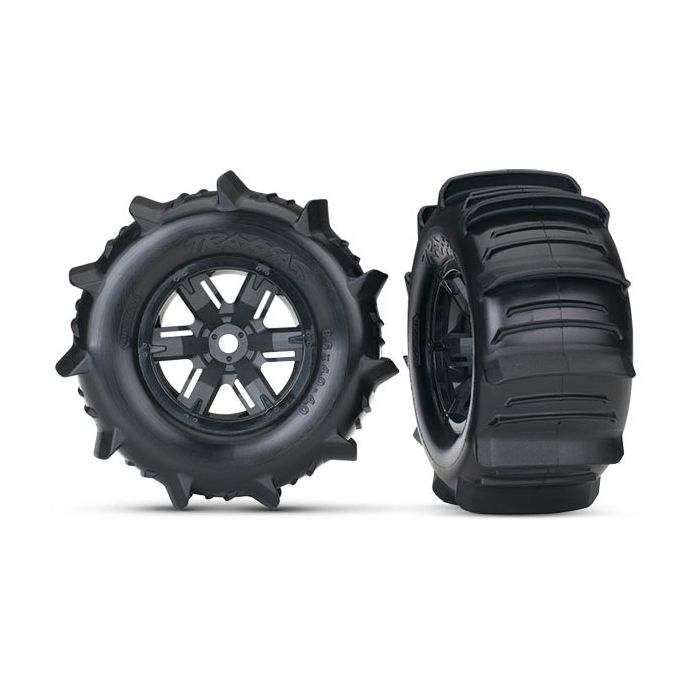 Roues Montées Collées pneus pelle pour X-MAXX 8S Traxxas 7773 - Vosges  Modélisme