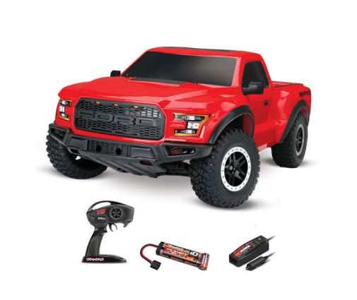 Traxxas Ford Raptor F-150 ROUGE - 4x2 - 1/10 BRUSHED TQ 2.4GHZ - iD