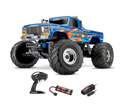 Traxxas Bigfoot - 4x2 - 1/10 Brushed TQ 2.4GHZ Bleu X